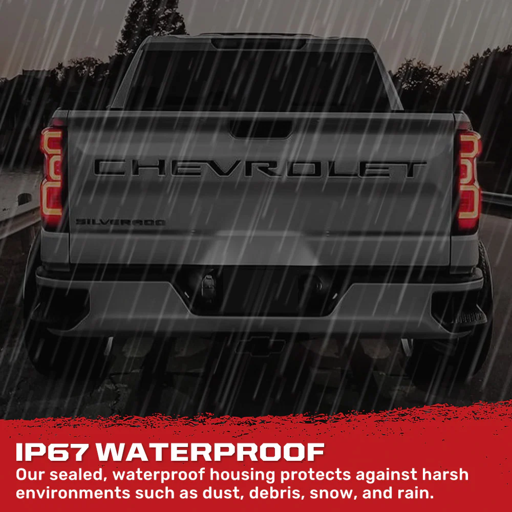Chevy 19-25 Silverado 1500 Ultra Bright OLED Tail Lights Custom Painted Onyx Black WA8555 (Replaces Factory/OEM Halogen Tail Lights Only) - Custom - Image 7
