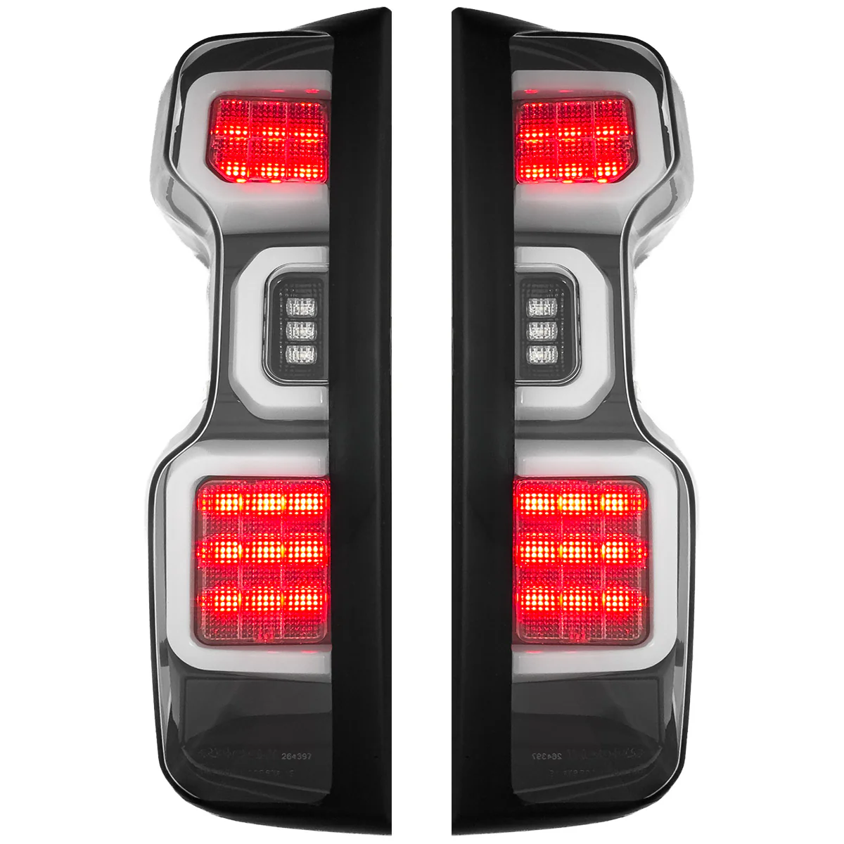 Chevy 20-23 Silverado 2500/3500 Ultra Bright OLED Tail Lights Custom Painted Onyx Black WA8555 (Replaces Factory/OEM Halogen Tail Lights Only) - Custom - Image 3