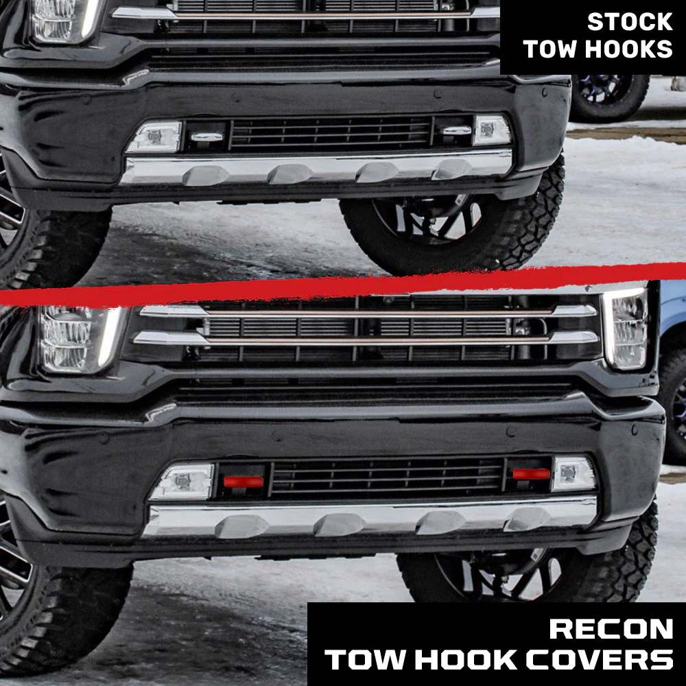 Chevy 20-25 Silverado 1500 Tow Hook Covers 2-Piece Set of Silicone Covers Standard & LED Options - Multiple Colors - Image 14