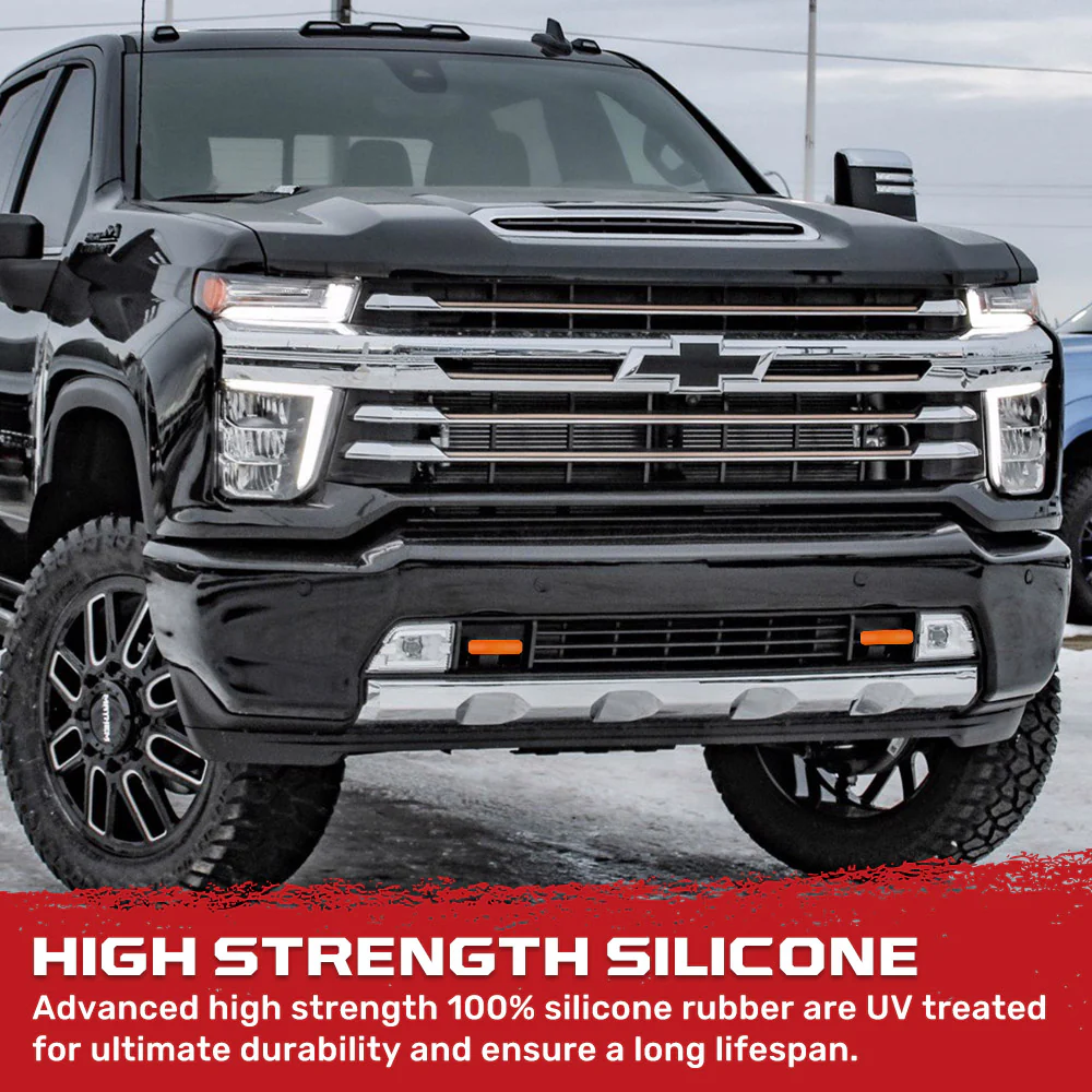 Chevy 20-25 Silverado 2500/3500 Tow Hook Covers 2-Piece Set of Silicone Covers Standard & LED Options - Multiple Colors - Image 80