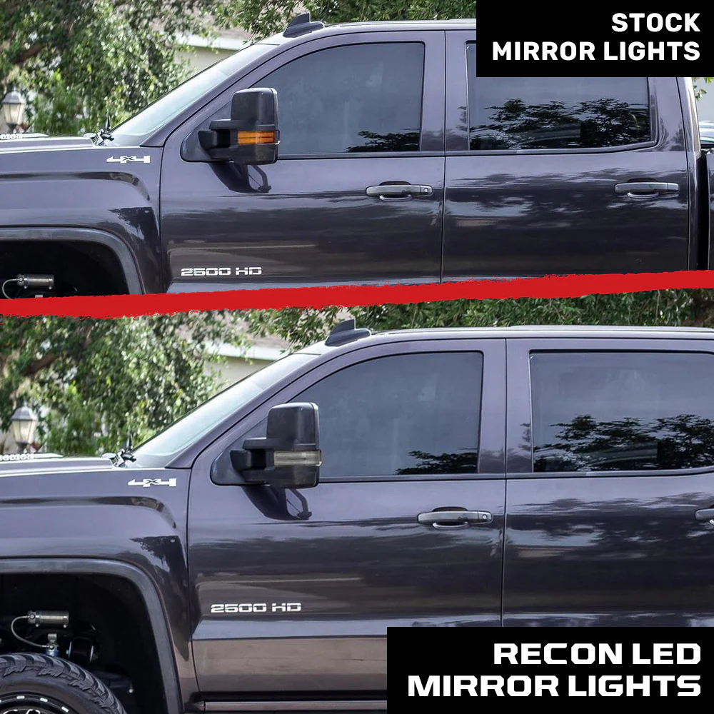 Chevy/GMC 14-19 Silverado & Sierra Side Mirror Lenses Scanning Amber Turn Signals - Multiple Options - Image 18