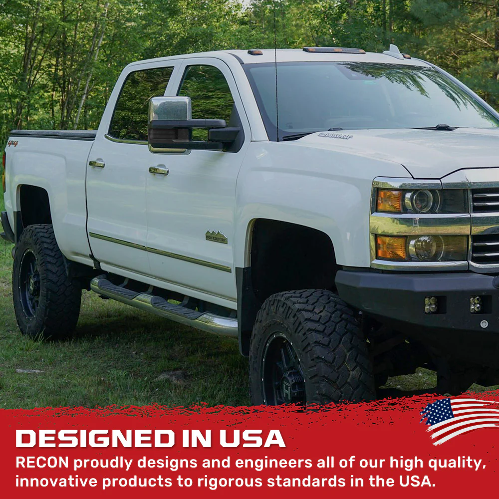 Chevy/GMC 14-19 Silverado & Sierra Side Mirror Lenses Scanning Amber Turn Signals - Multiple Options - Image 6