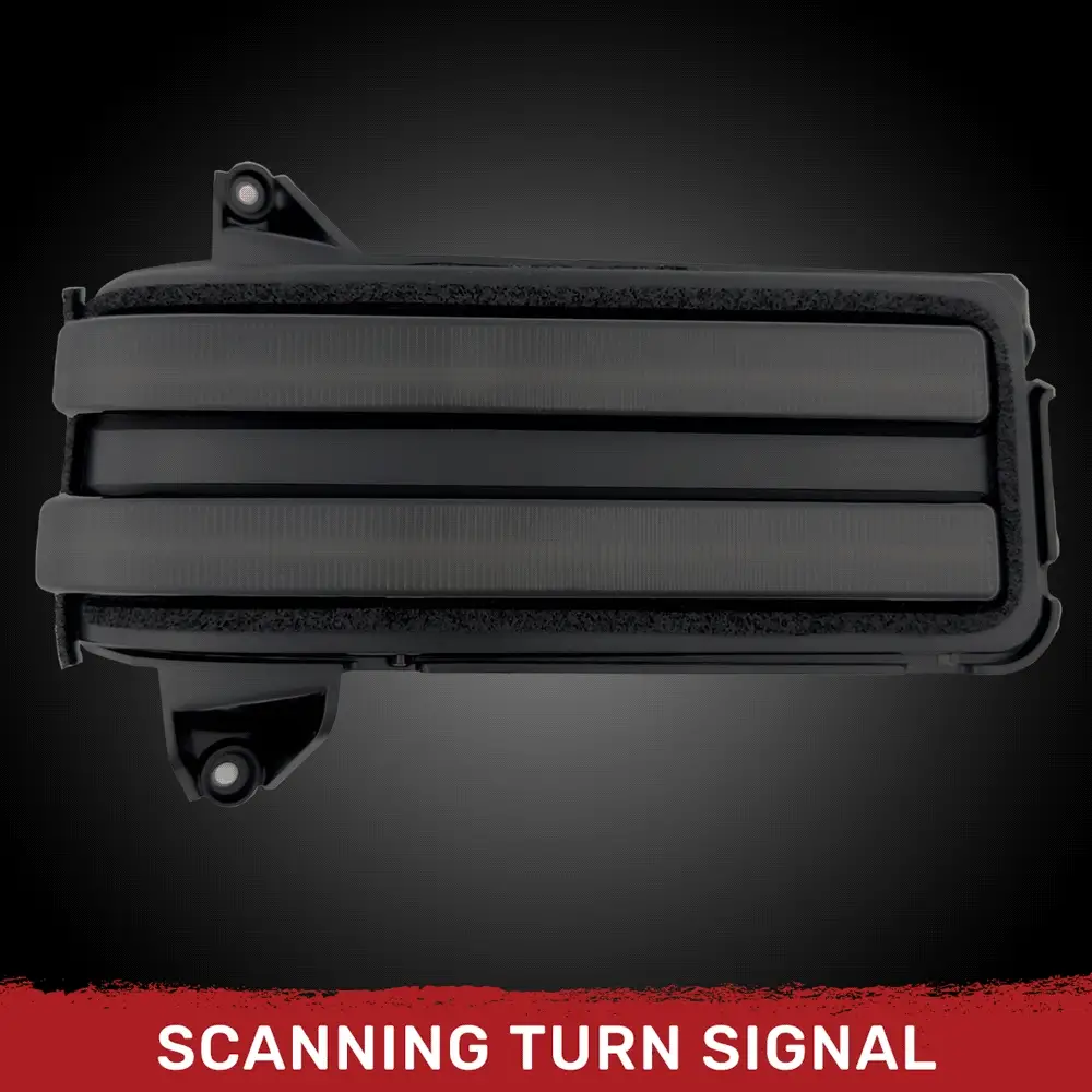 Chevy/GMC 20-25 Silverado & Sierra Side Mirror LED Lenses White or Amber DRL & Scanning Amber Turn Signals - Smoked Lens - Image 3