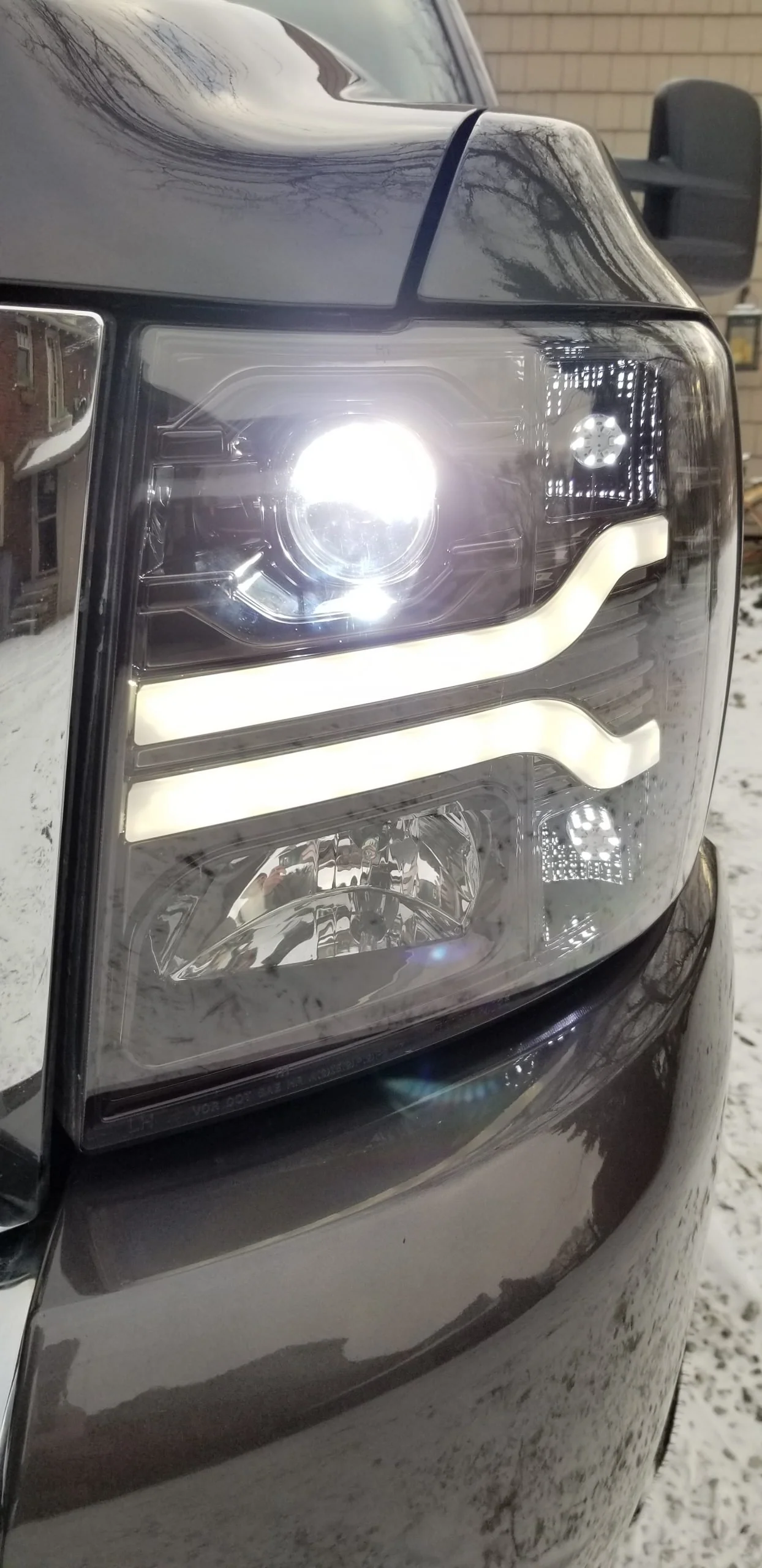 Chevrolet Silverado 07-13 (2nd Gen Single-Wheel 1500/2500/3500) Projector Headlights OLED Halos DRL - Multiple Styles - Image 12
