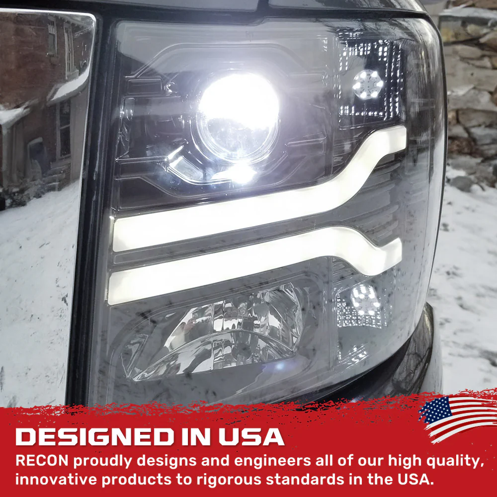 Chevrolet Silverado 07-13 (2nd Gen Single-Wheel 1500/2500/3500) Projector Headlights OLED Halos DRL - Multiple Styles - Image 16