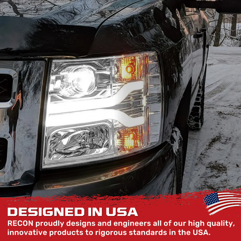 Chevrolet Silverado 07-13 (2nd Gen Single-Wheel 1500/2500/3500) Projector Headlights OLED Halos DRL - Multiple Styles - Image 30