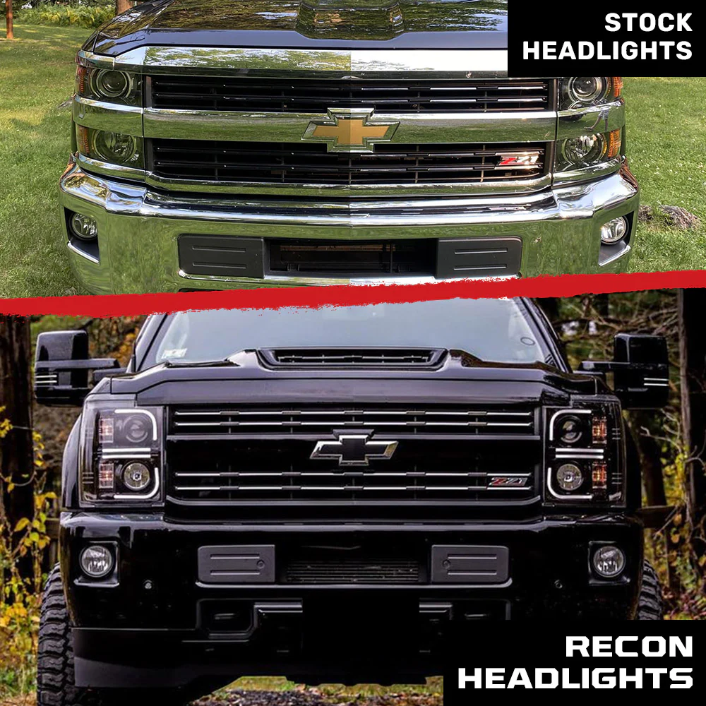 Chevy 15-19 Silverado 2500/3500 Projector Headlights OLED Halos, DRL - Multiple Styles - Image 13