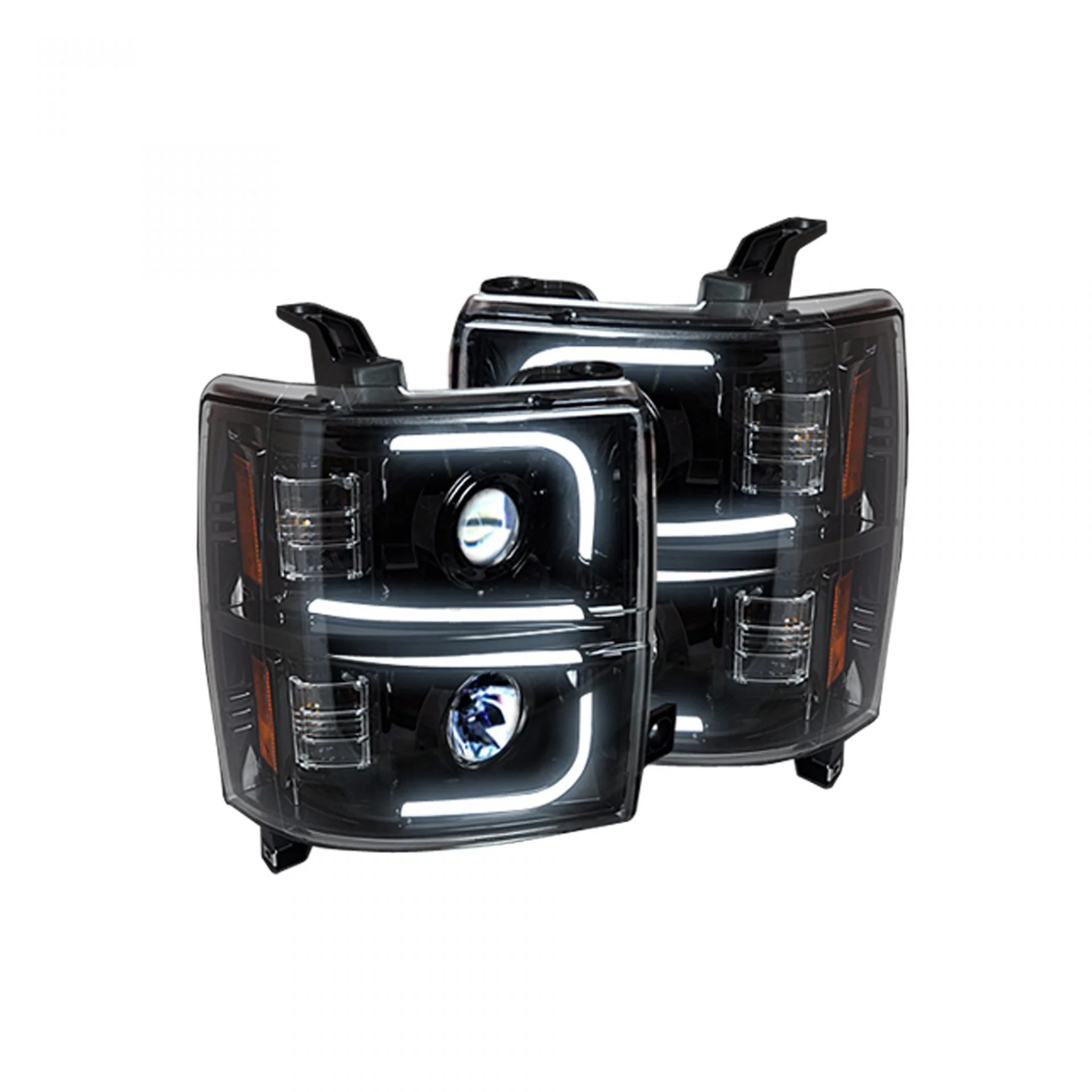 Chevy 15-19 Silverado 2500/3500 Projector Headlights OLED Halos, DRL - Multiple Styles - Image 5