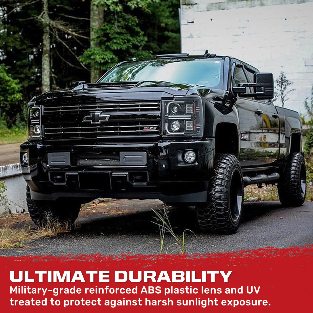 Chevy 15-19 Silverado 2500/3500 Projector Headlights OLED Halos, DRL - Multiple Styles - Image 9