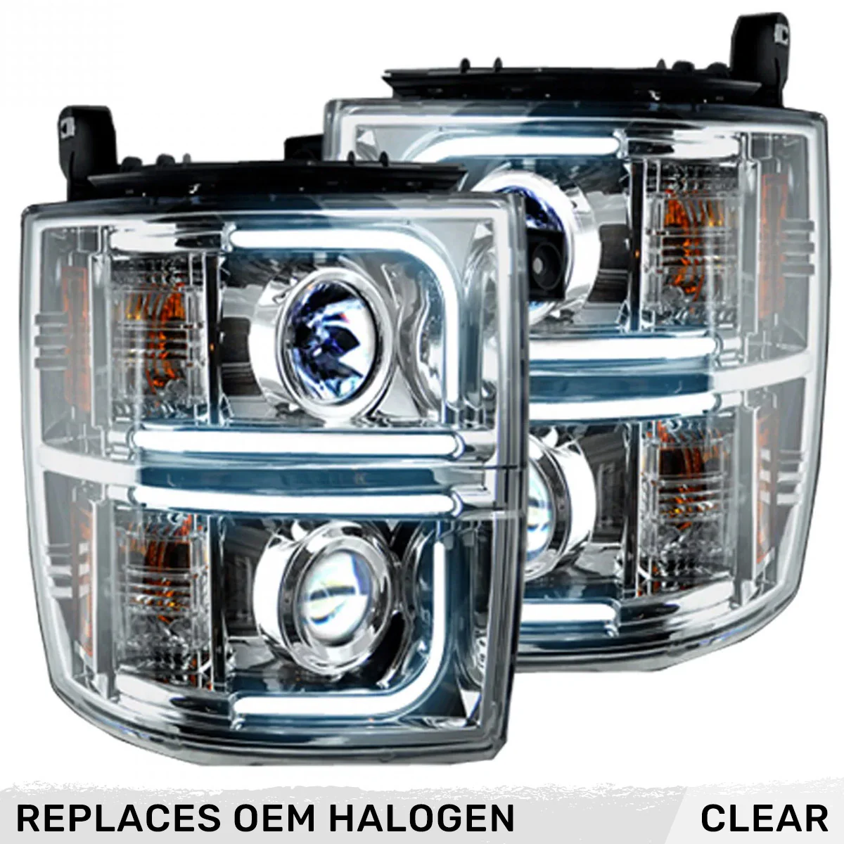 Chevy 14-15 Silverado 1500 Projector Headlights OLED Halos, DRL - Multiple Styles - Image 20