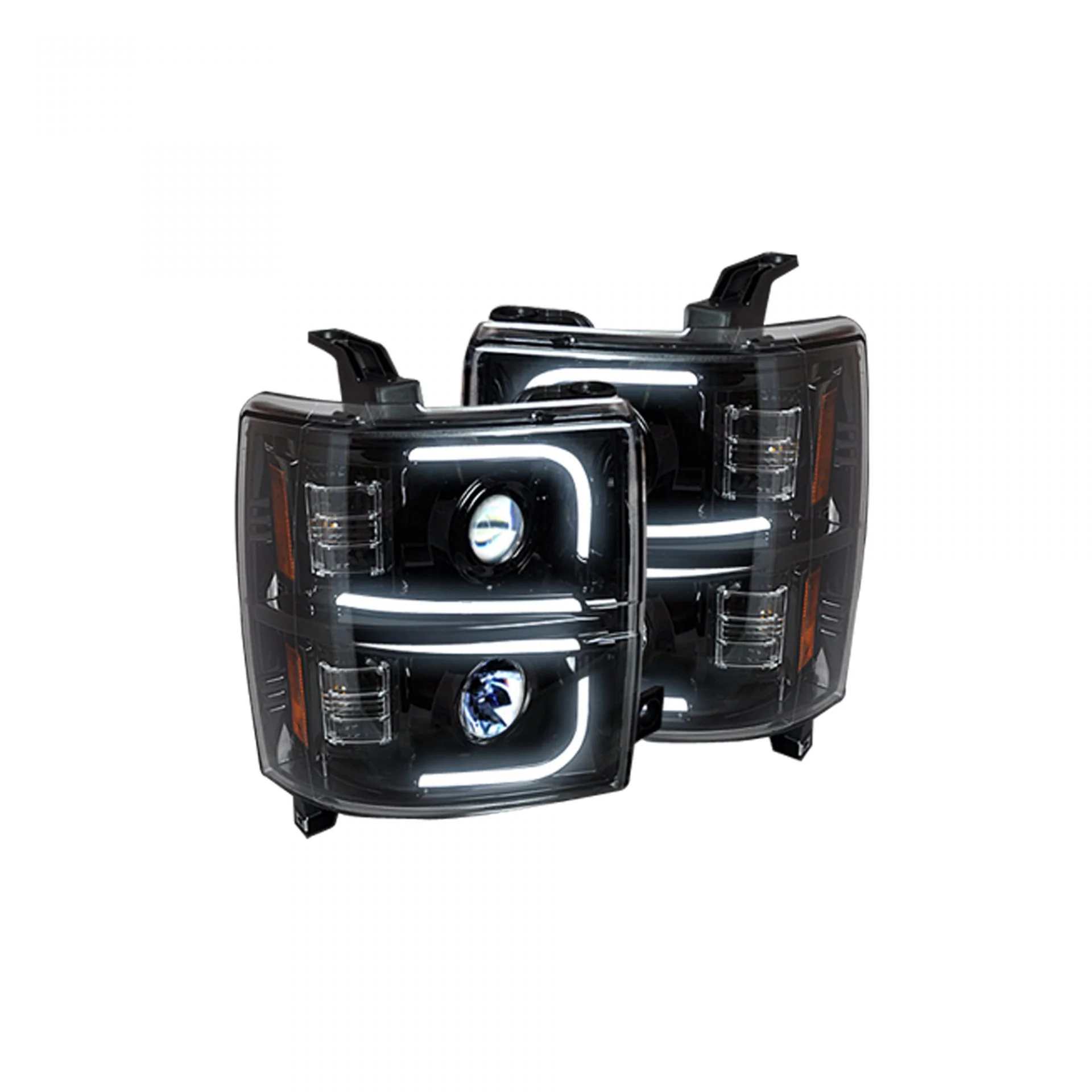 Chevy 14-15 Silverado 1500 Projector Headlights OLED Halos, DRL - Multiple Styles - Image 4
