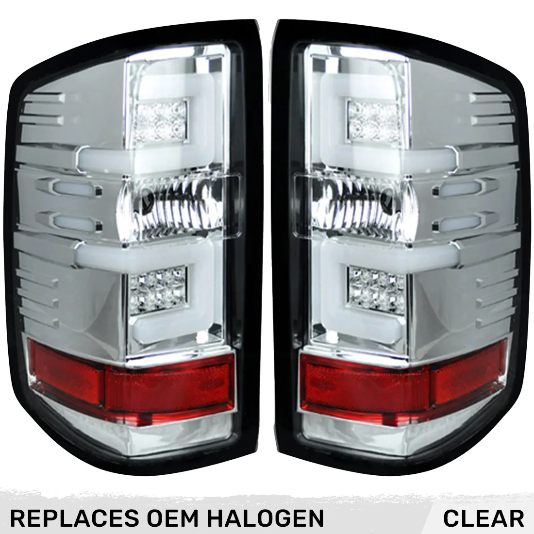 Chevy Silverado 1500 14-18 (Replaces OEM Halogen Only) Tail Lights OLED in Multiple Lens - Image 29