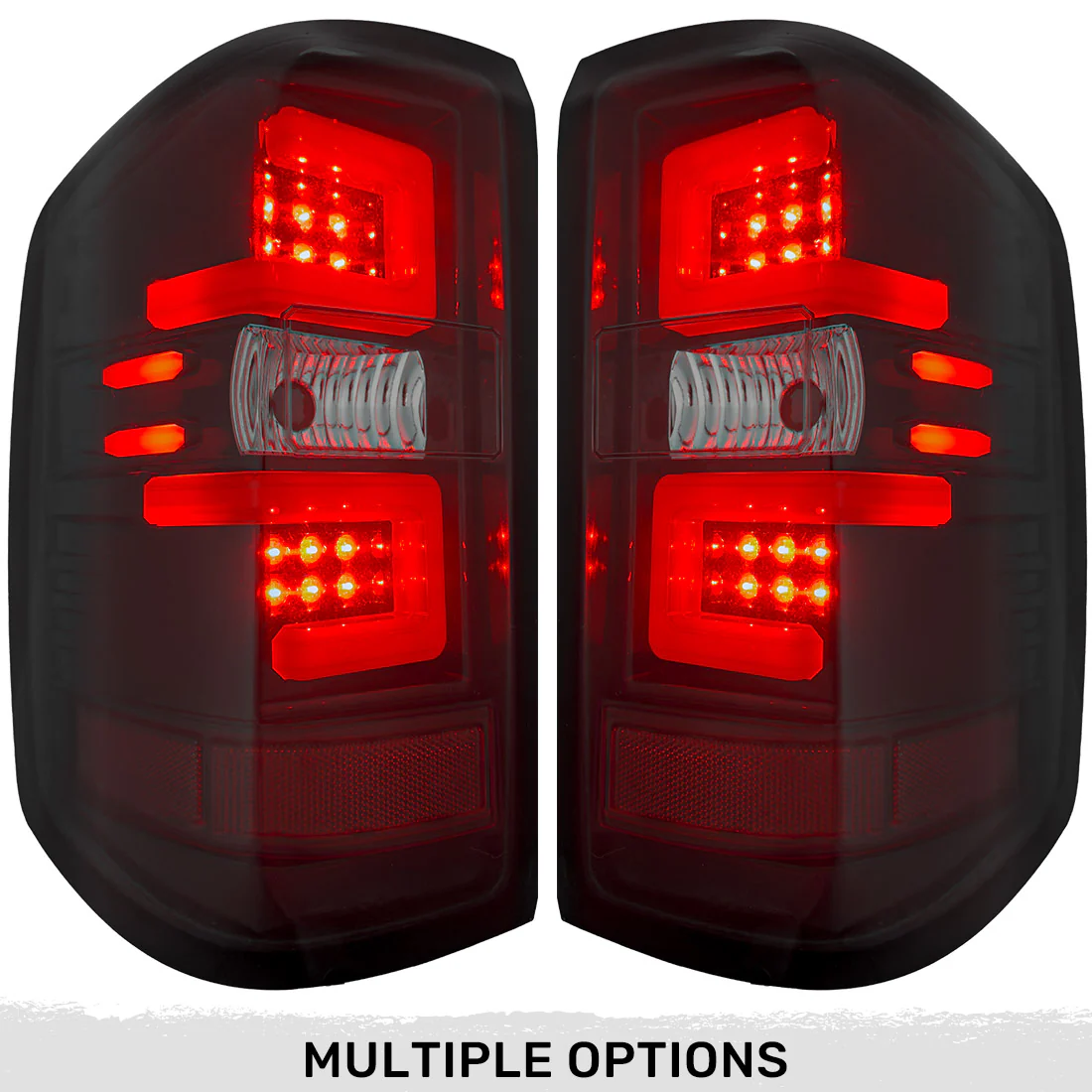 Chevy Silverado 1500 16-18 (Replaces Factory/OEM LED Tail Lights Only) OLED Tail Lights in Multiple Lens