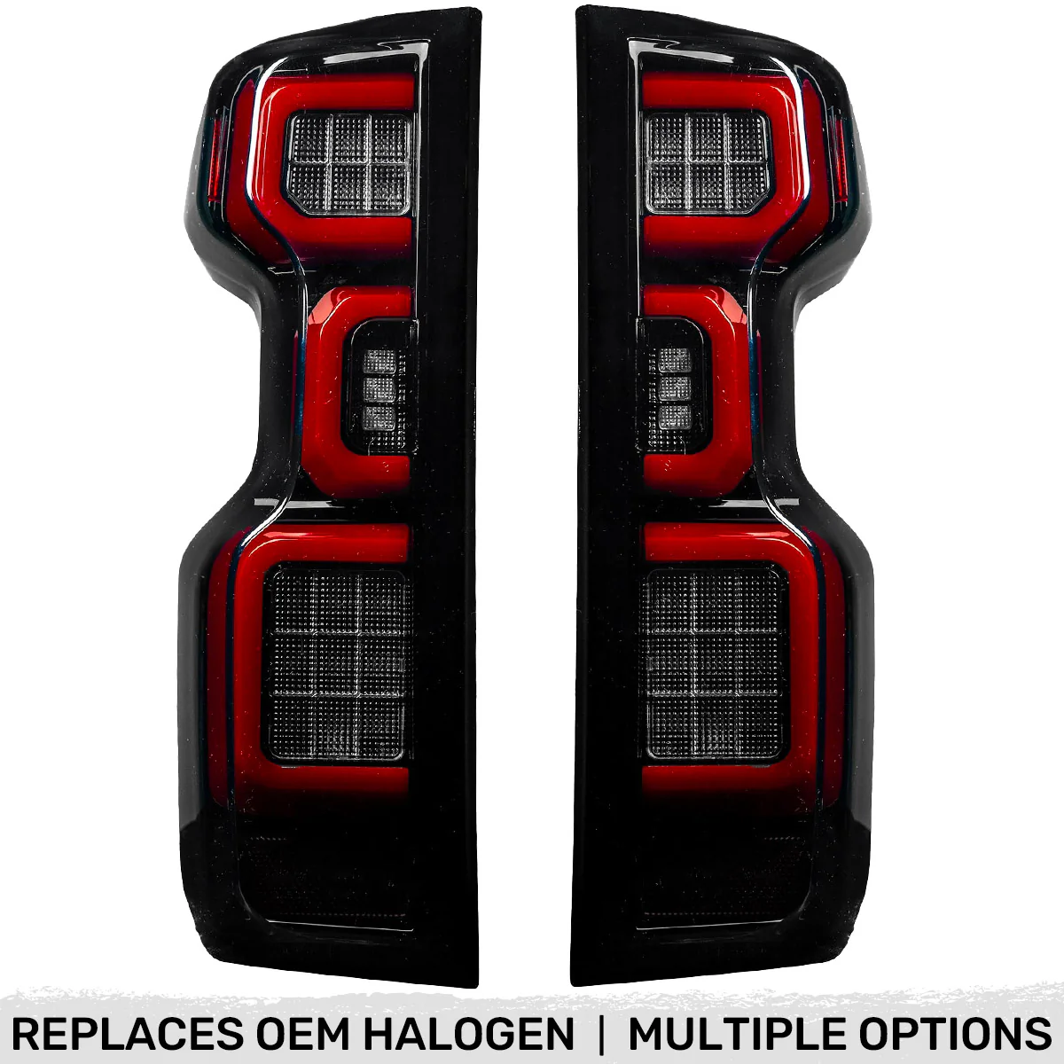 Chevy Silverado 1500 19-25 Ultra Bright OLED Tail Lights (Replaces Factory/OEM Halogen Tail Lights Only) - Multiple Lens