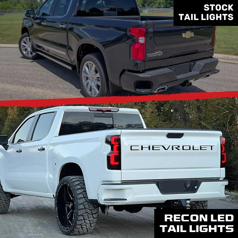Chevy Silverado 1500 19-25 Ultra Bright OLED Tail Lights (Replaces Factory/OEM Halogen Tail Lights Only) - Multiple Lens - Image 4