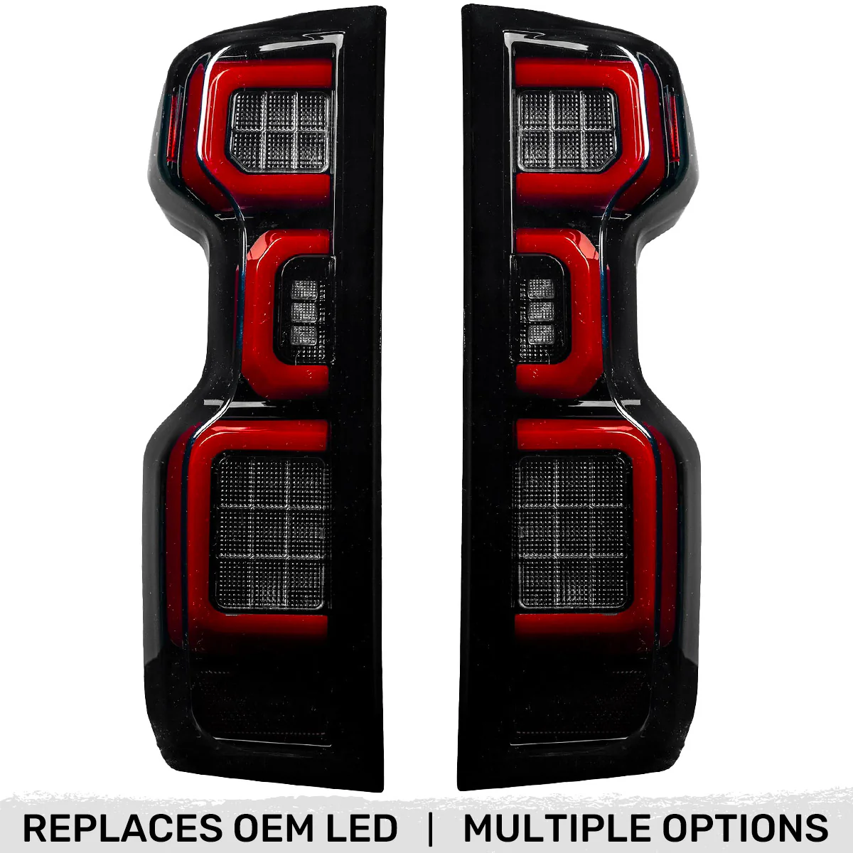 Chevy Silverado 2500/3500 24-25 Ultra Bright OLED Tail Lights (Replaces Factory/OEM LED Tail Lights Only) - Multiple Lens