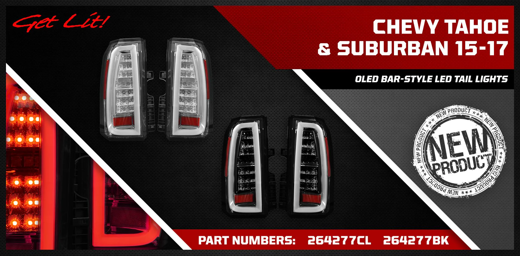 Chevy Tahoe & Suburban 15-20 OLED Bar Tail Lights OLED in Clear - Image 6