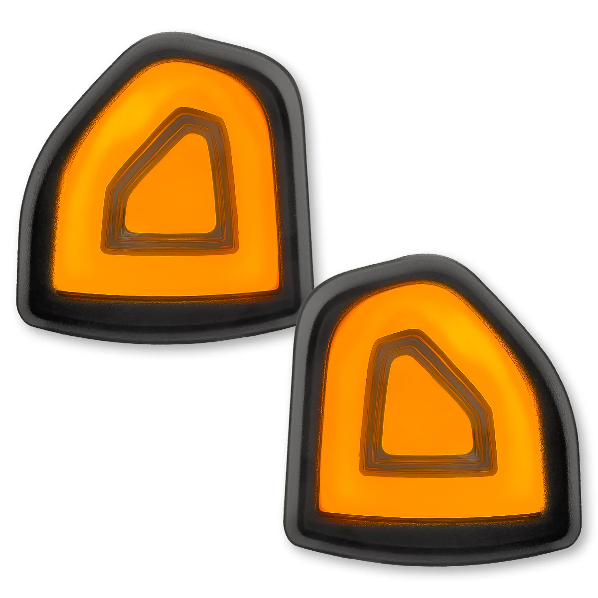 Dodge 10-24 RAM 1500 Corner Side Tow Mirror Turn Signal Light (2-Piece Set) with Amber LED Turn Signals - Smoked Lens - Image 9