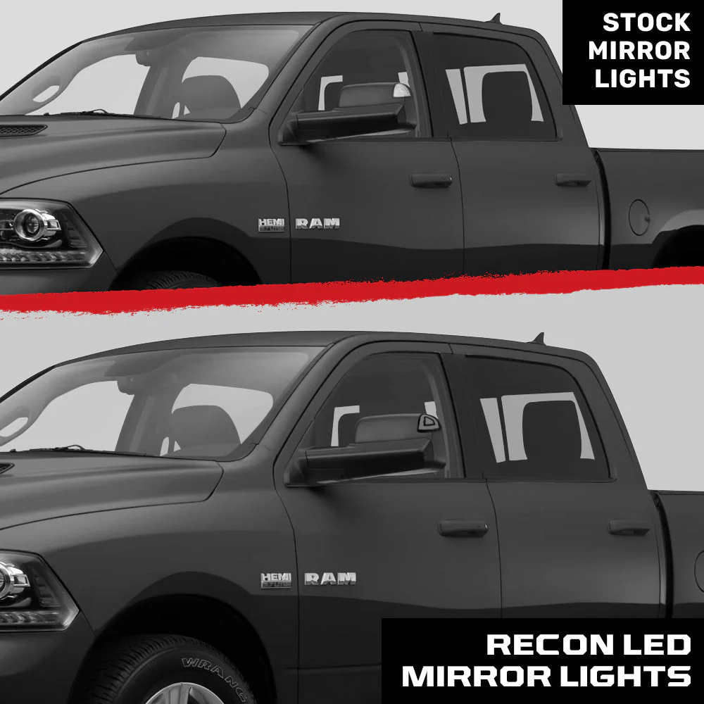 Dodge 19-22 RAM 2500/3500 Corner Side Tow Mirror Turn Signal & Running Light (2-Piece Set) with Amber LED Turn Signals & White LED Running Lights - Smoked Lens - Image 8