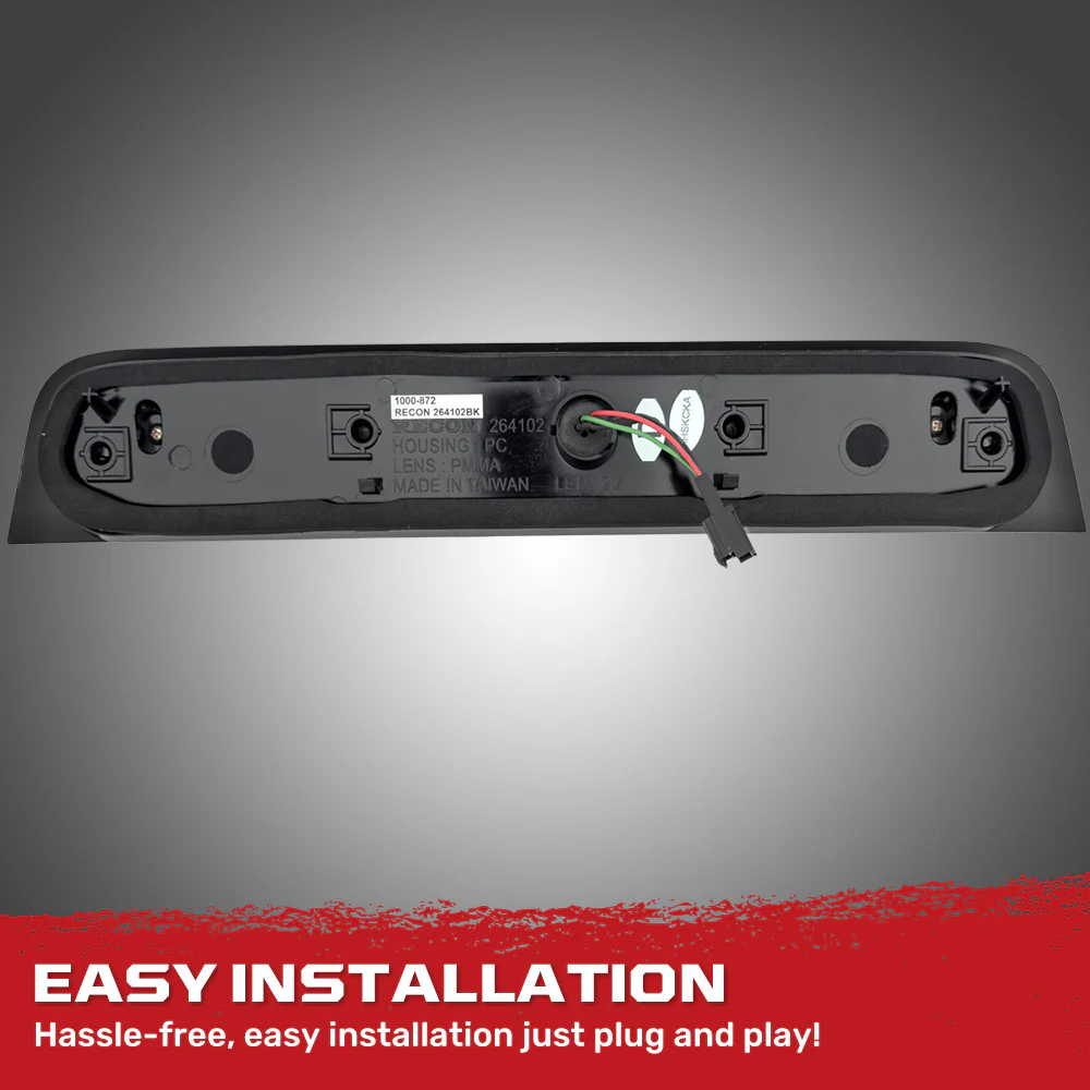 Dodge 19-25 RAM 1500 Red LED 3rd Brake Light Kit with White LED Cargo Lights and Smoked Lens - Image 10
