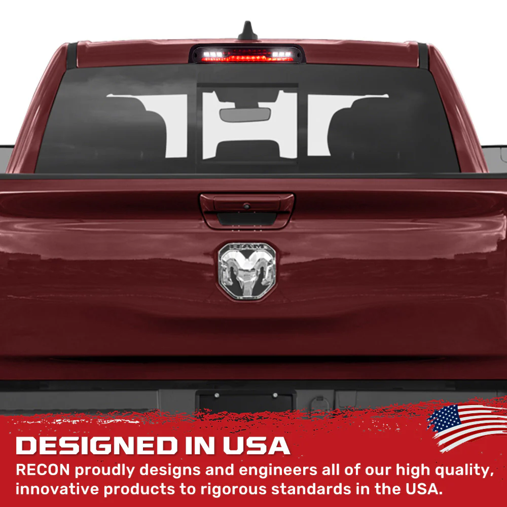 Dodge 19-25 RAM 1500 Red LED 3rd Brake Light Kit with White LED Cargo Lights and Smoked Lens - Image 8