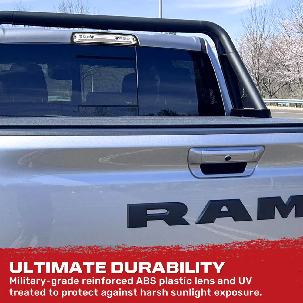 Dodge 19-25 RAM 1500 Red LED 3rd Brake Light Kit with White LED Cargo Lights and Clear Lens - Image 6