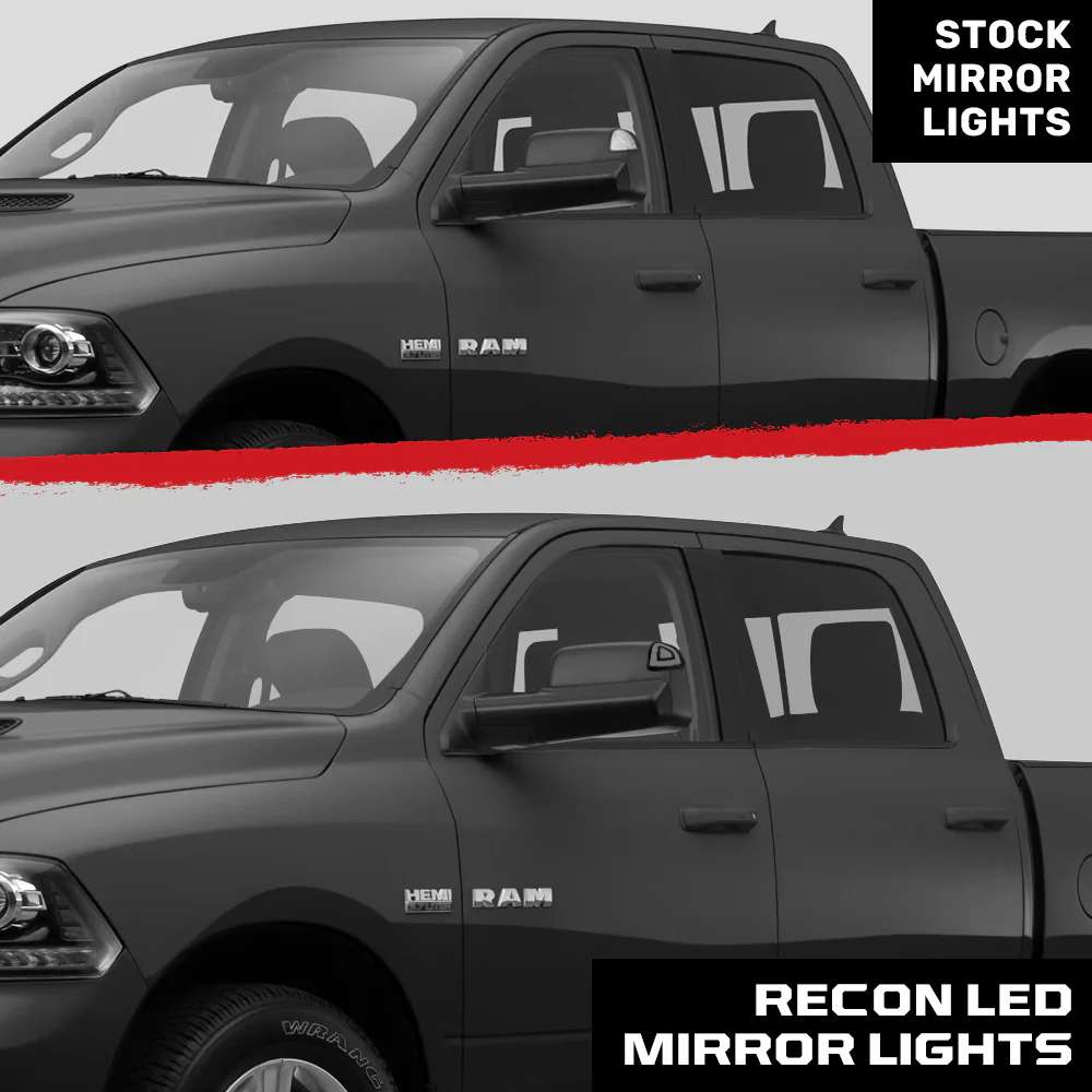 Dodge 21-24 RAM 1500 Corner Side Tow Mirror Turn Signal & Running Light (2-Piece Set) with Amber LED Turn Signals & White LED Running Lights - Smoked Lens - Image 8