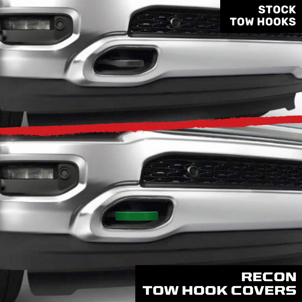 Dodge 21-26 RAM 2500/3500 Tow Hook Covers 2-Piece Set of Silicone Covers Standard & LED Options - Multiple Colors - Image 111