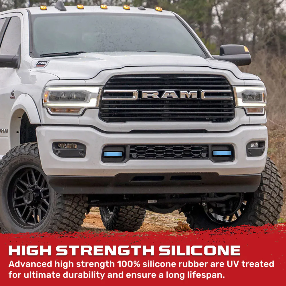Dodge 21-26 RAM 2500/3500 Tow Hook Covers 2-Piece Set of Silicone Covers Standard & LED Options - Multiple Colors - Image 115