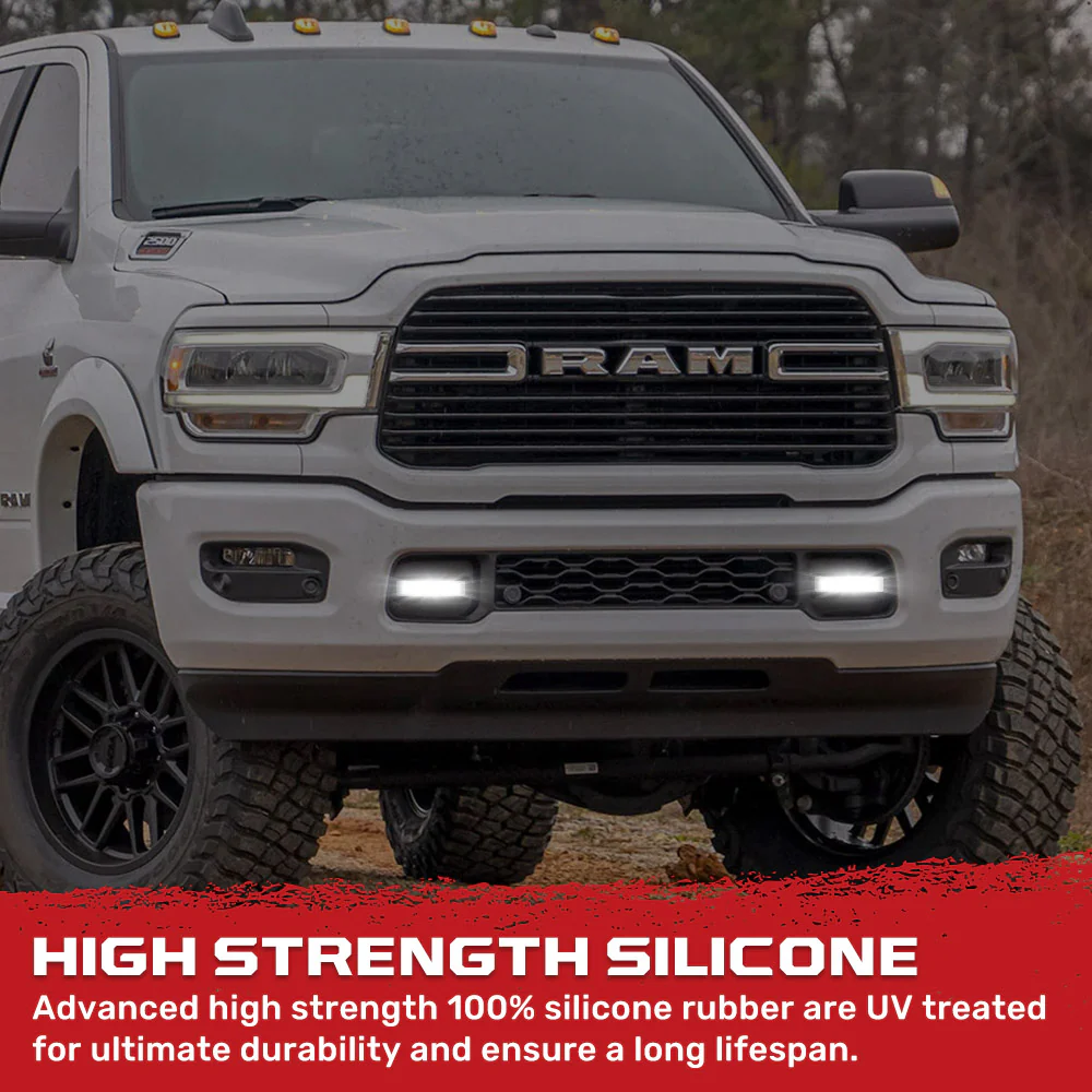 Dodge 21-26 RAM 2500/3500 Tow Hook Covers 2-Piece Set of Silicone Covers Standard & LED Options - Multiple Colors - Image 67