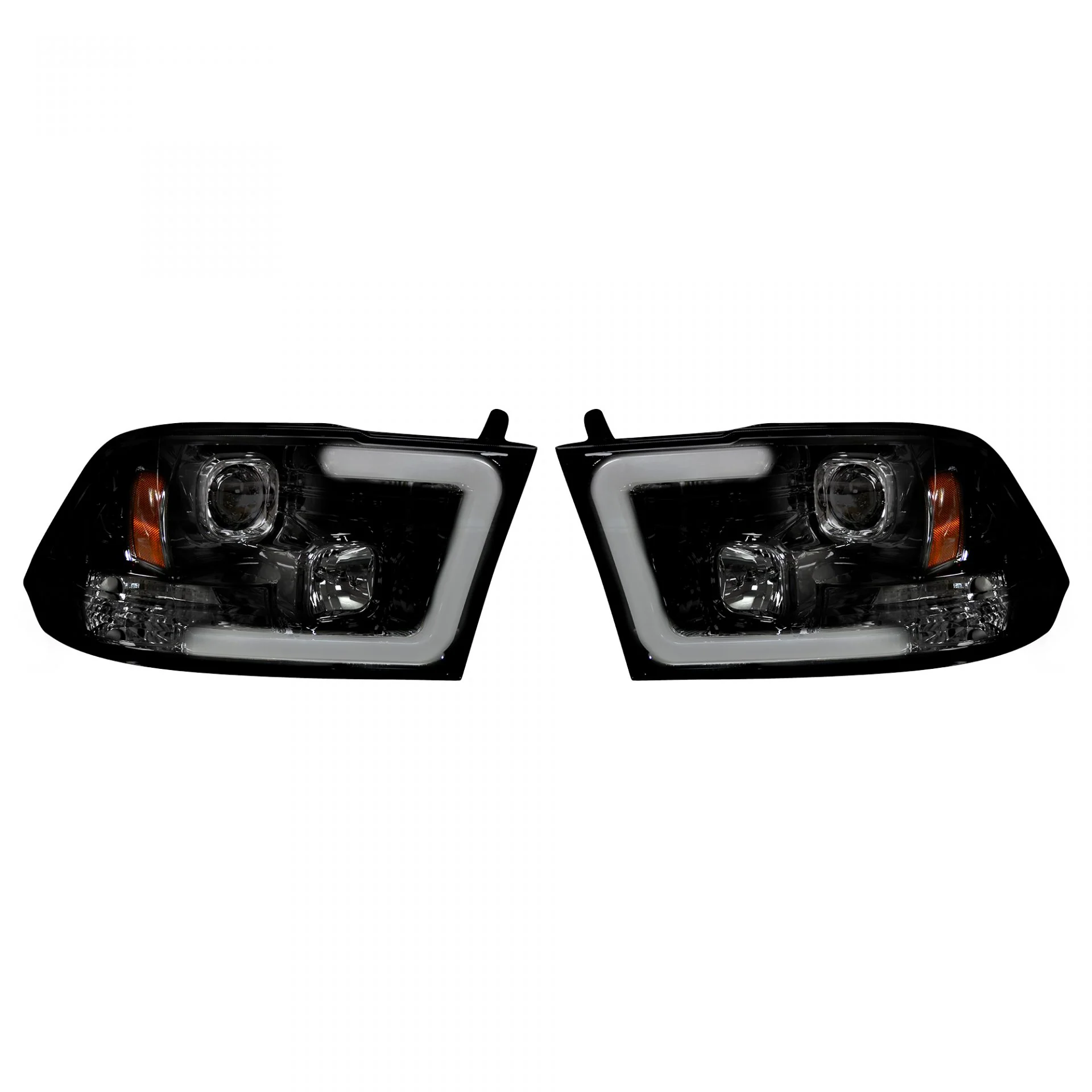 Dodge RAM 1500 09-23 Classic Body Projector Headlights OLED Halos & DRL - Multiple Styles - Image 3