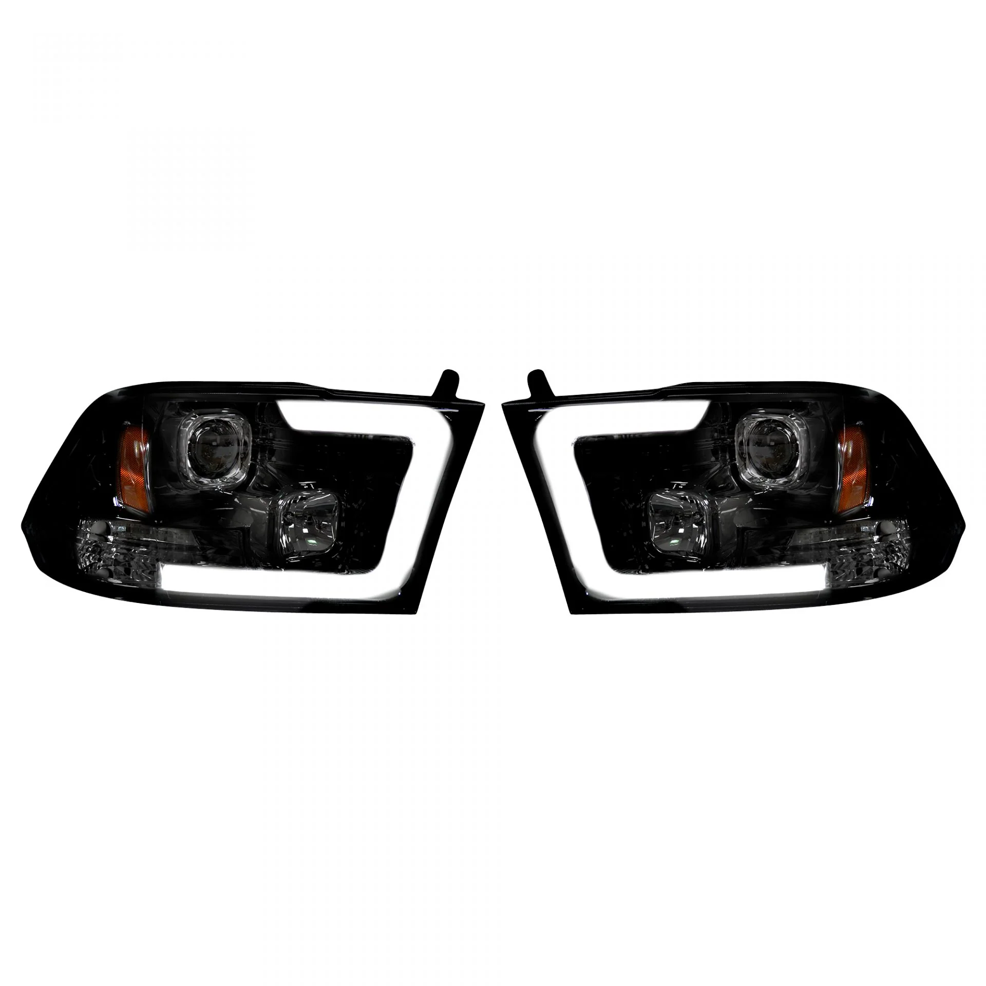 Dodge RAM 1500 09-23 Classic Body Projector Headlights OLED Halos & DRL - Multiple Styles - Image 4
