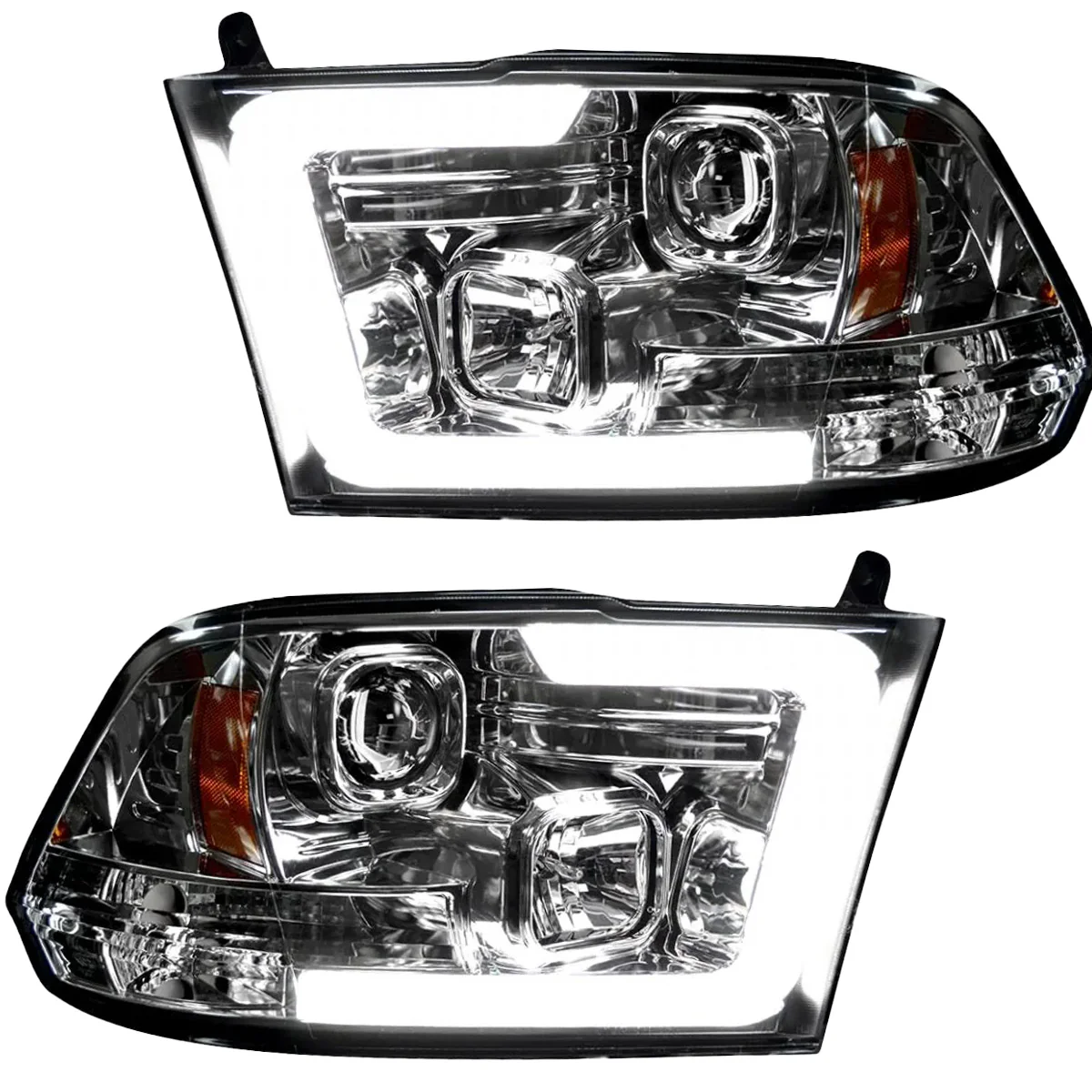 Dodge RAM 1500 09-23 Classic Body Projector Headlights OLED Halos & DRL - Multiple Styles - Image 7