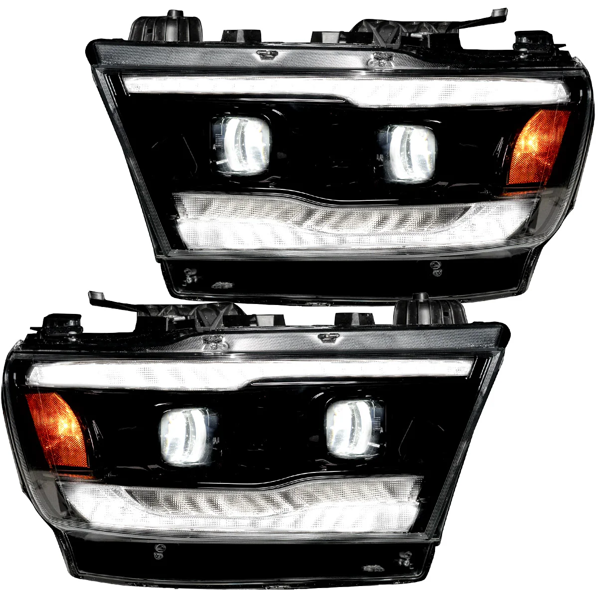 Dodge RAM 1500 19-23 5th Gen LED Projector Headlights OLED DRL Scanning Switchback LED Signals (Replaces Factory/OEM Halogen Only) - Multiple Styles - Image 2