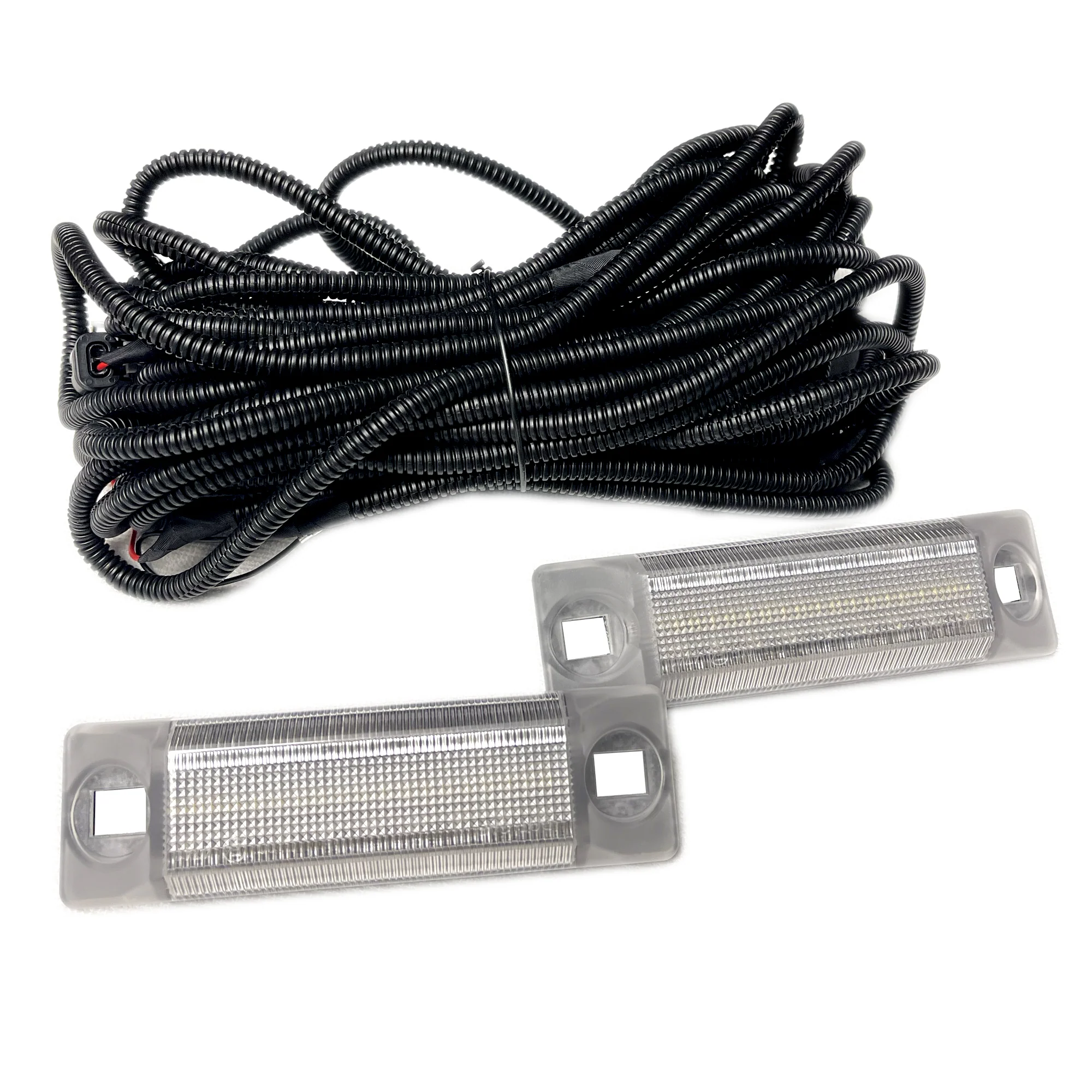 Dodge RAM 16-18 1500/2500/3500 Ultra High Power Bed Rail / Cargo Area LED Light Kit w/ Complete Wiring Kit - 2-Piece Set in White LED with Clear Lens - Image 2