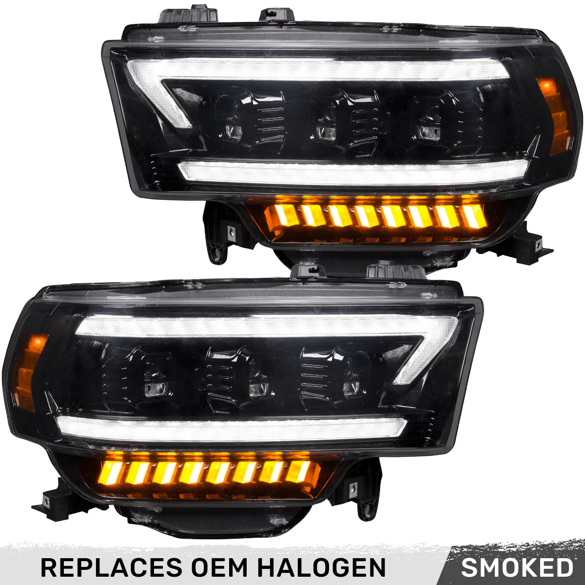 Dodge RAM 2500/3500 19-23 (5th Gen Body) LED Projector Headlights Ultra High Power OLED DRL Scanning Switchback LED Signals - Multiple Styles - Image 12