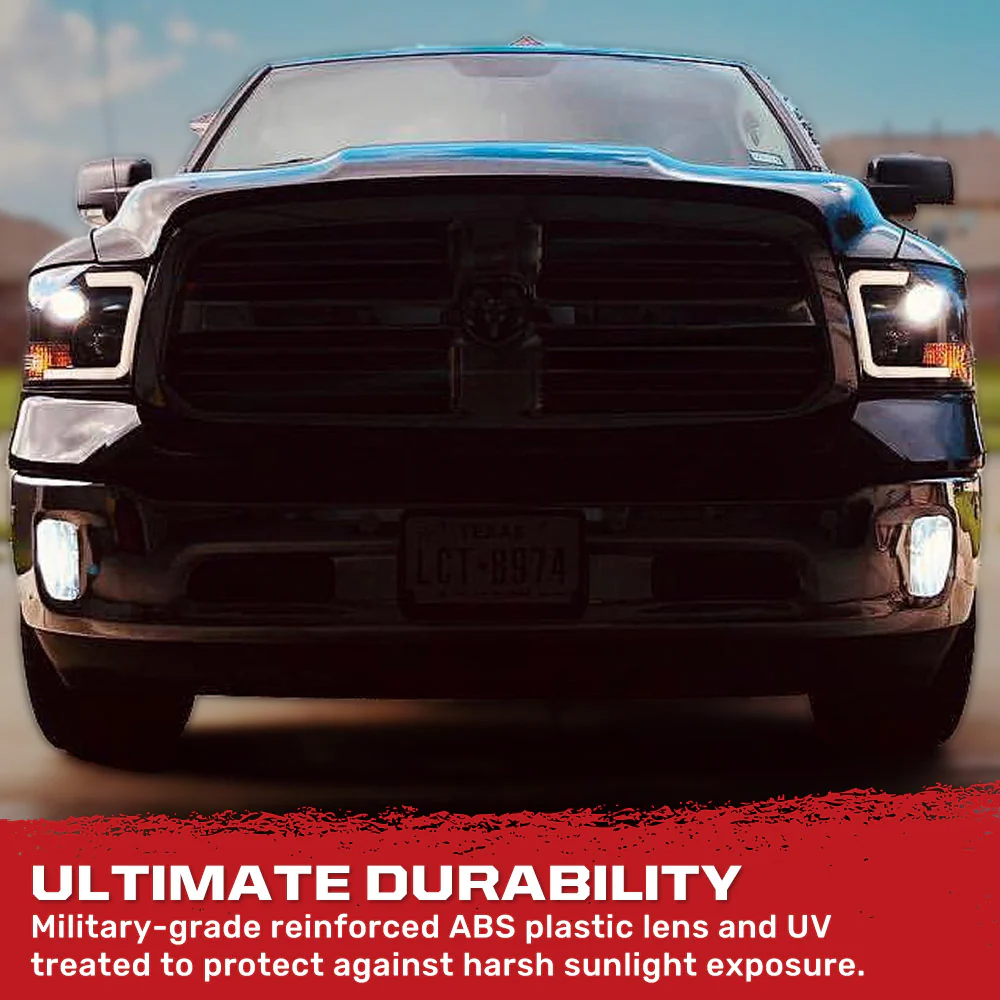 Dodge RAM 2500/3500 10-18 Projector Headlights OLED Halos & DRL - Multiple Styles - Image 11