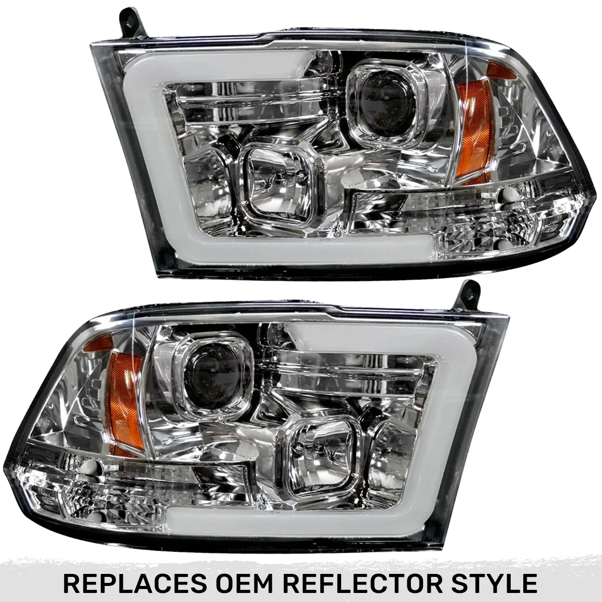 Dodge RAM 2500/3500 10-18 Projector Headlights OLED Halos & DRL - Multiple Styles - Image 15