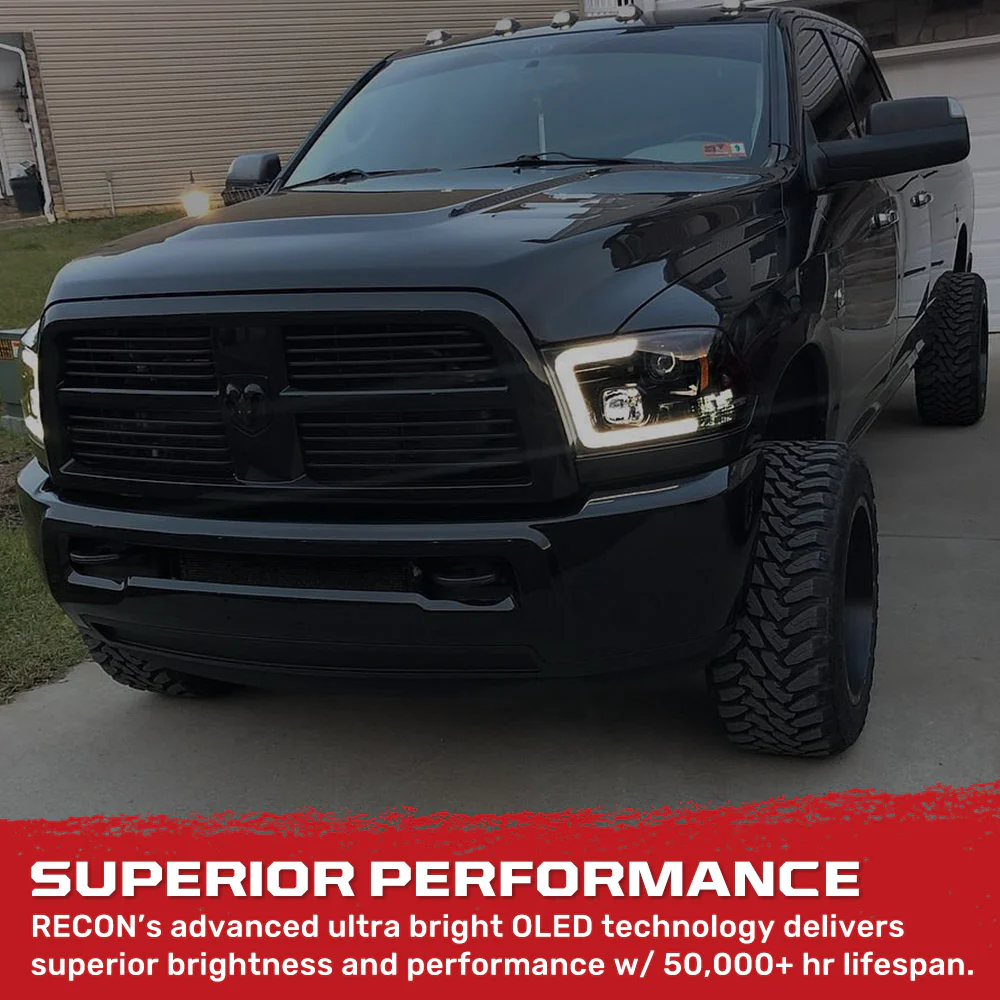 Dodge RAM 2500/3500 10-18 Projector Headlights OLED Halos & DRL - Multiple Styles - Image 6