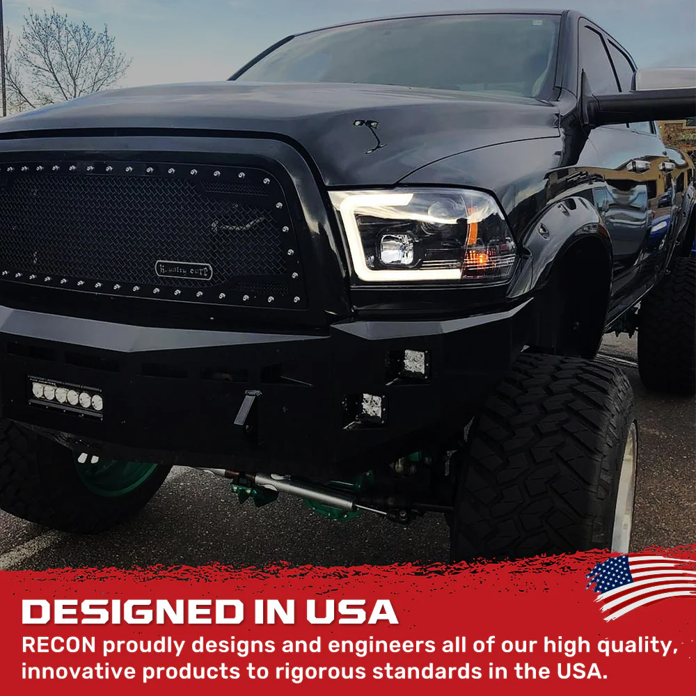 Dodge RAM 2500/3500 10-18 Projector Headlights OLED Halos & DRL - Multiple Styles - Image 7