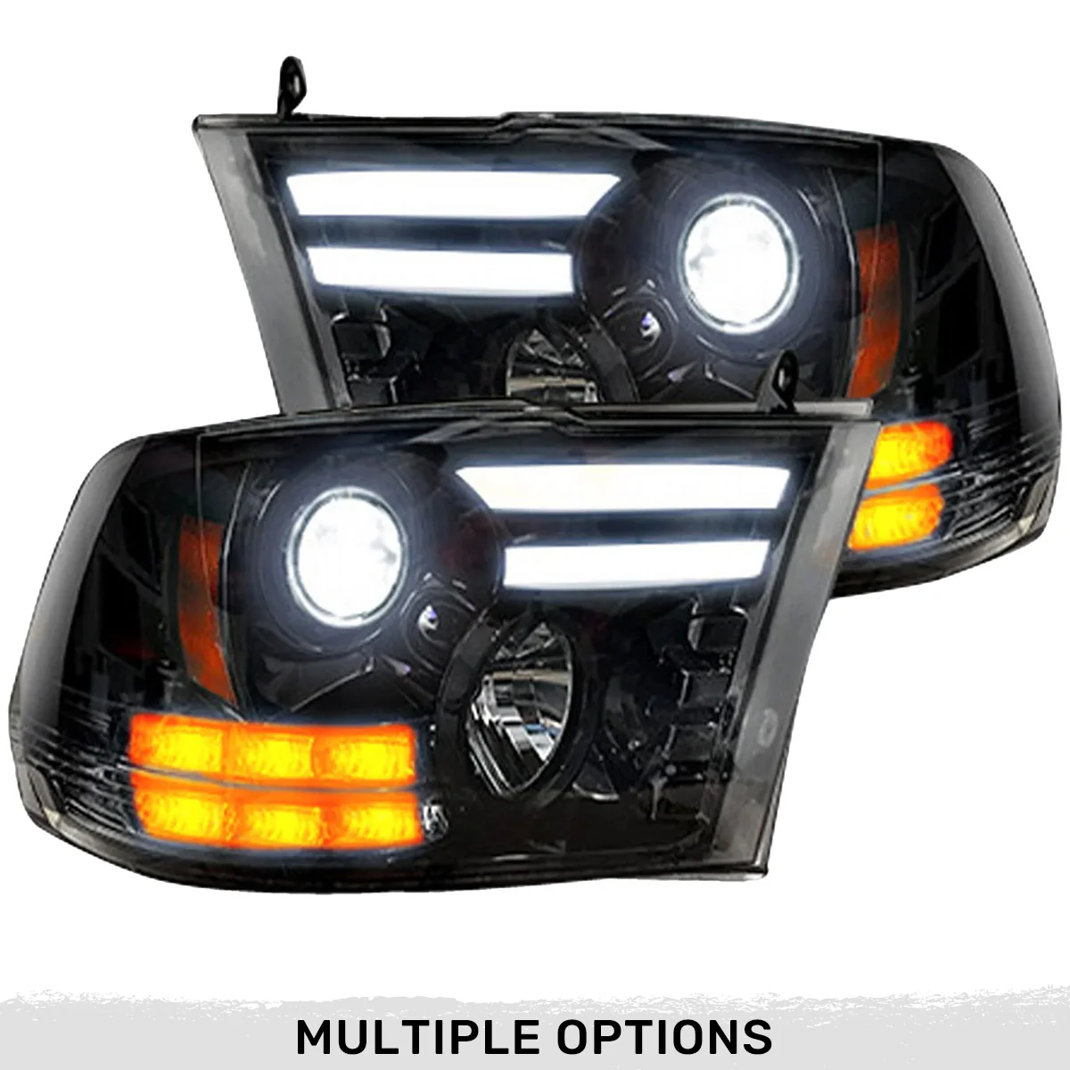 Dodge RAM 2500/3500 15-18 Projector Headlights OLED DRL & LED Signals - Multiple Styles