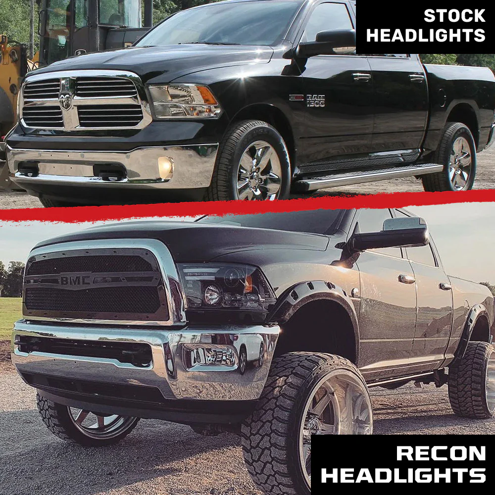 Dodge RAM 2500/3500 15-18 Projector Headlights OLED DRL & LED Signals - Multiple Styles - Image 13