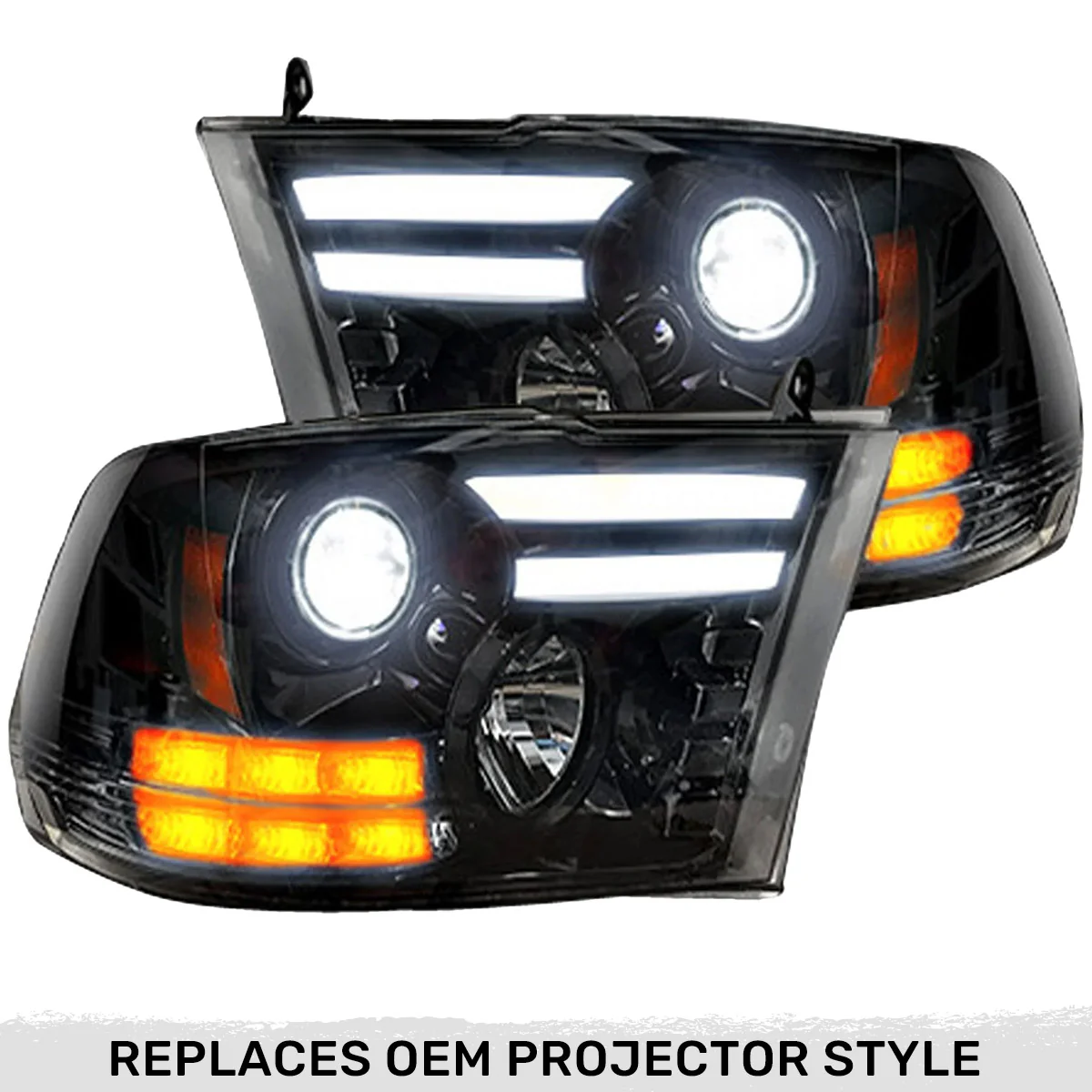 Dodge RAM 2500/3500 15-18 Projector Headlights OLED DRL & LED Signals - Multiple Styles - Image 16