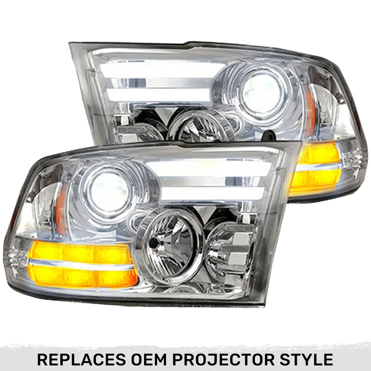 Dodge RAM 2500/3500 15-18 Projector Headlights OLED DRL & LED Signals - Multiple Styles - Image 19
