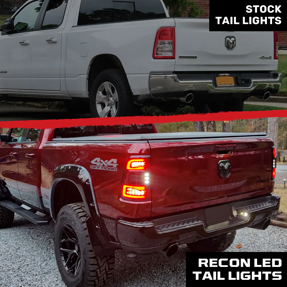 Dodge RAM 2500/3500 19-24 Ultra Bright OLED Tail Lights w/ Scanning Amber Turn Signals (Replaces OEM Halogen Tail Lights Only) - Multiple Lens - Image 6