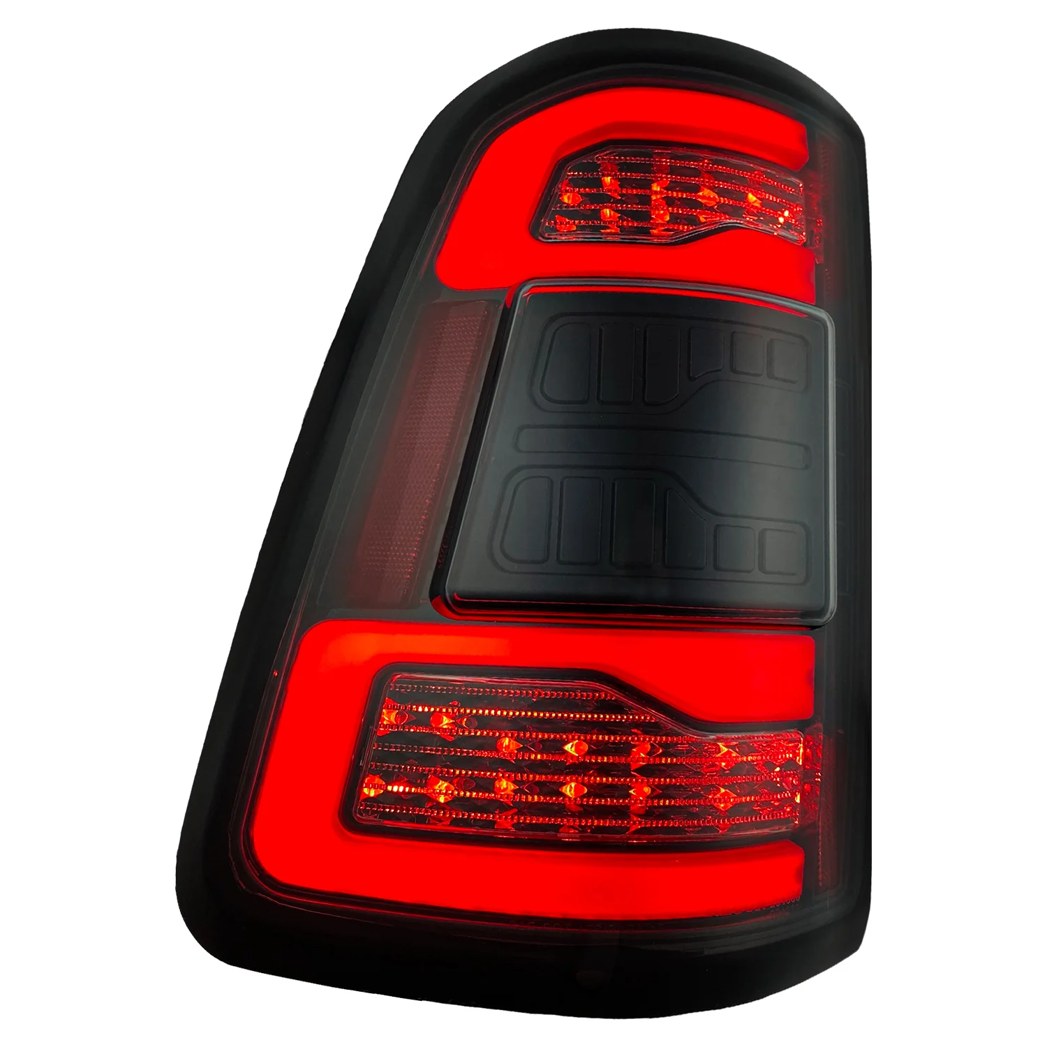 Dodge RAM 2500/3500 19-24 Ultra Bright OLED Tail Lights w/ Scanning Red Turn Signals (Replaces OEM LED Tail Lights Only with BLIS) - Multiple Lens - Image 14