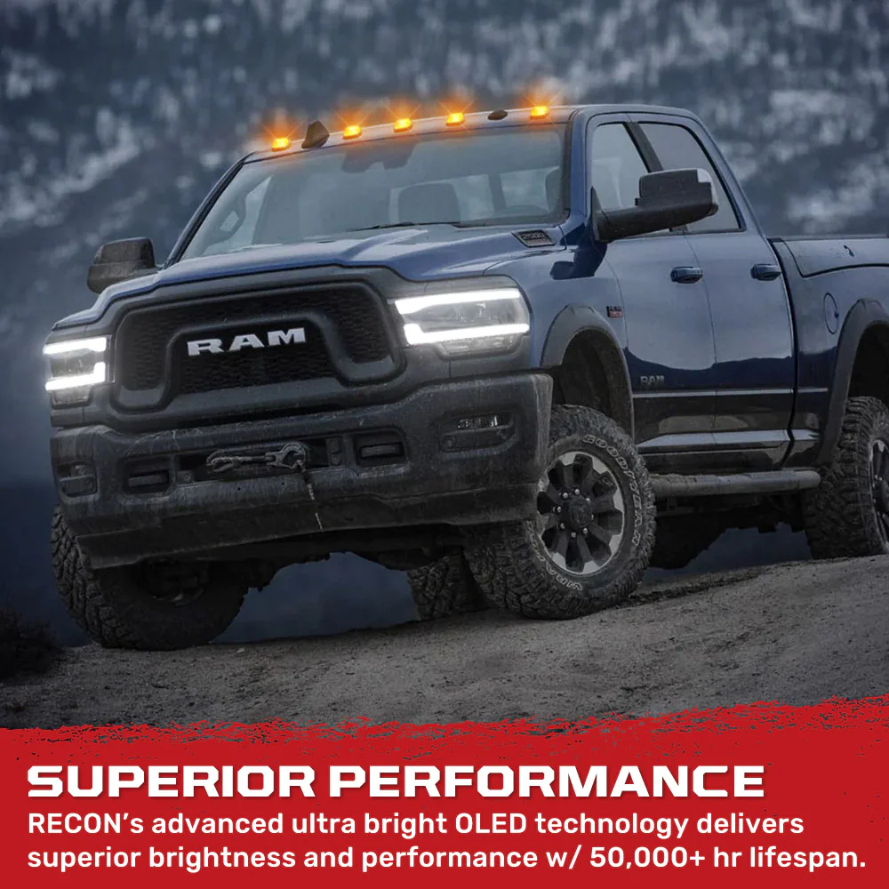 Dodge RAM Heavy-Duty 2500/3500 03-18 5 Piece Cab Roof Light Set 2-Way Front & Rear Facing Ultra High-Power LEDs Multiple Lens & Colors - Image 44
