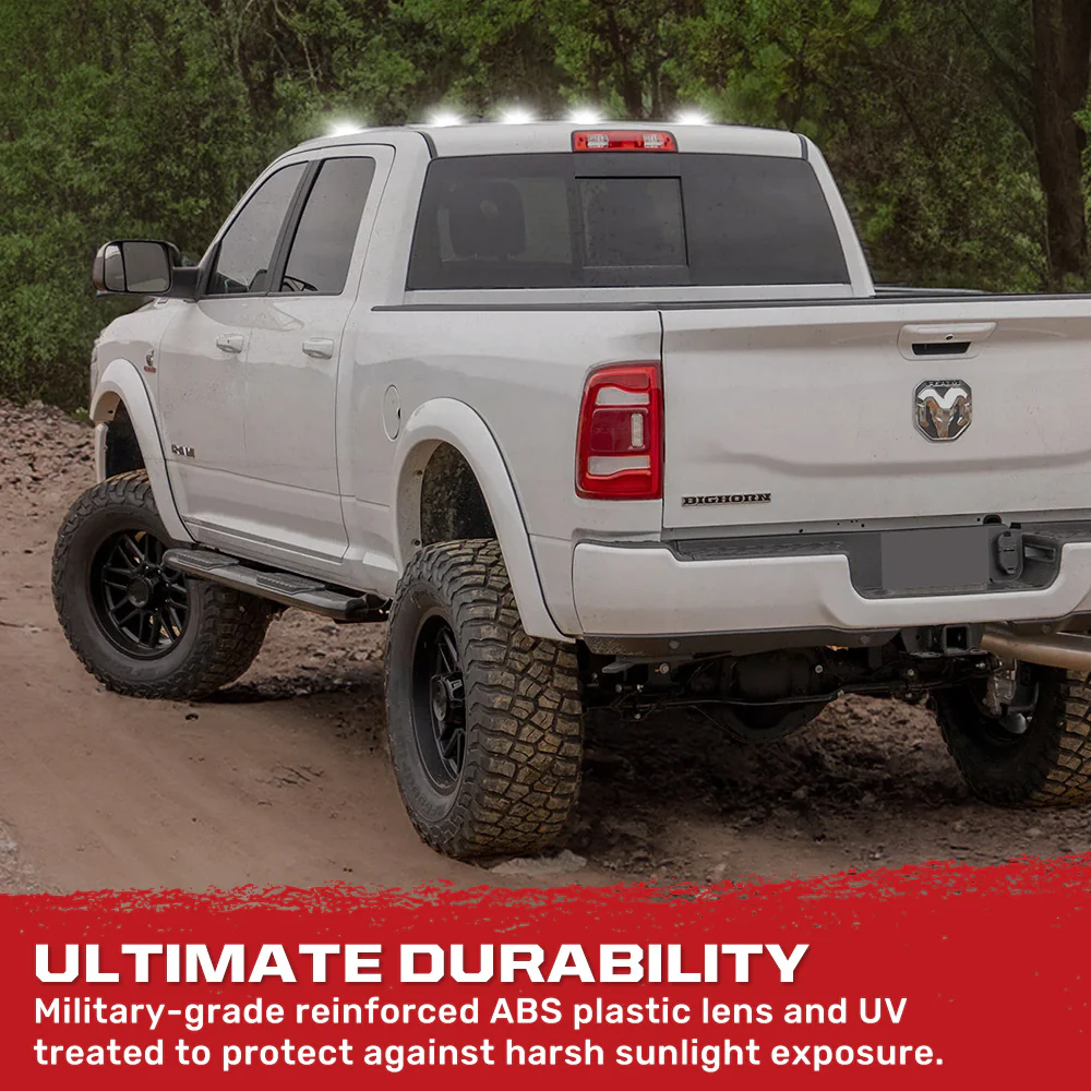 Dodge RAM Heavy-Duty 2500/3500 03-18 5 Piece Cab Roof Light Set 2-Way Front & Rear Facing Ultra High-Power LEDs Multiple Lens & Colors - Image 5