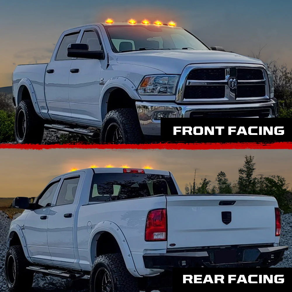 Dodge RAM Heavy-Duty 2500/3500 03-18 5 Piece Cab Roof Light Set 2-Way Front & Rear Facing Ultra High-Power LEDs Multiple Lens & Colors - Image 74