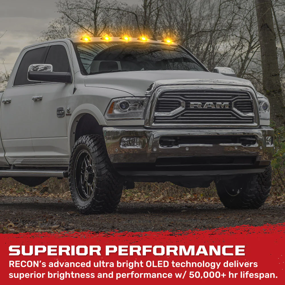 Dodge RAM HD 2500/3500 19-25 5 Piece Cab Roof Light Set 2-Way Front & Rear Facing Ultra High-Power LEDs Multiple Lens & Colors - Image 40